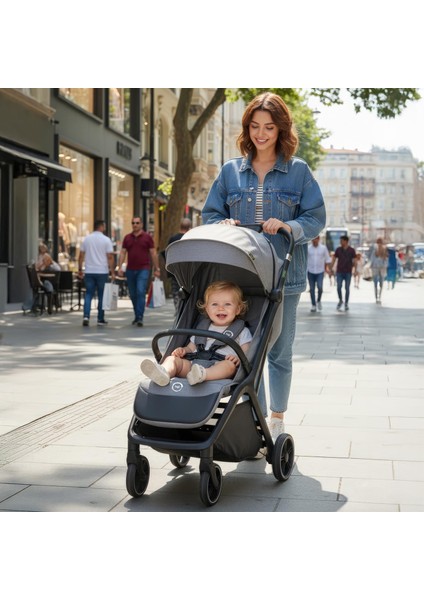 Taxi Autofold Black Cosmo Travel Sistem Bebek Arabası Grey