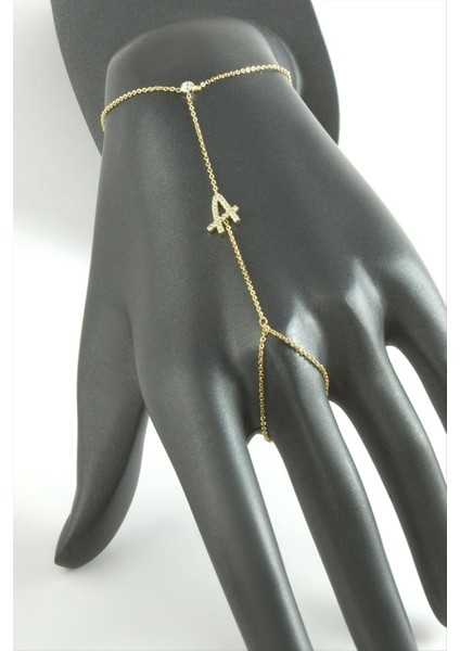 Depomix Harf Zirkon Taşlı Lüks Çelik Şahmeran-Model-5