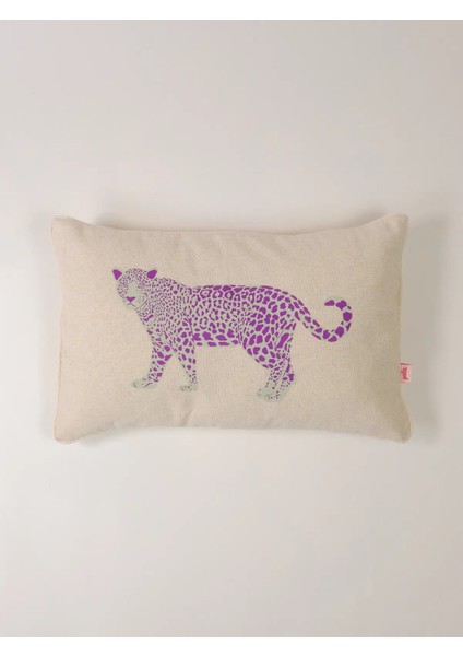 Safari Leopar Keten Baskı Kırlent Kılıfı