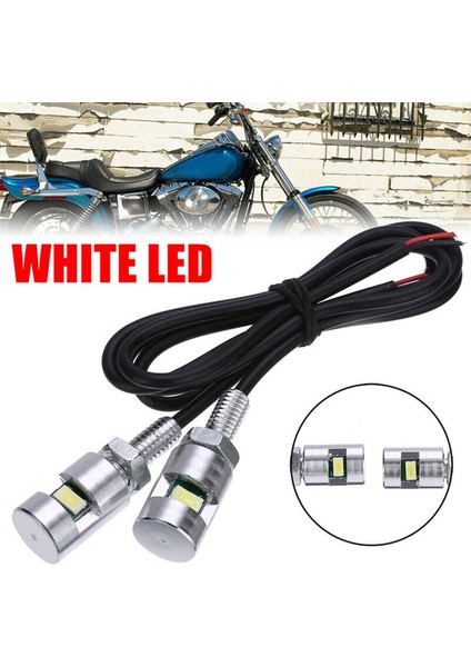 8x Chrome 5630 Motosiklet Vidalı Cıvata Lambası Arabası Evrensel Plaka Işığı 12V (Yurt Dışından)