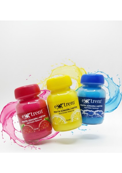 Pratik Süngerli Aseton 75ML x 3 Çilek Okyanus Limon fiyatları