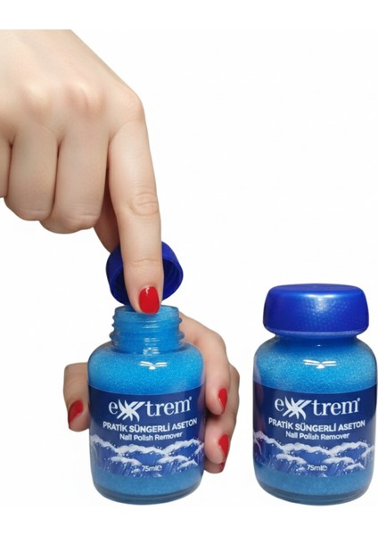 Pratik Süngerli Aseton 75ML x 3 Çilek Okyanus Limon modelleri
