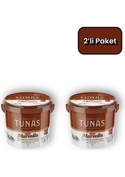 Marvella Duo 2 Adet Kakaolu Fındık Kreması (2X850=1700 Gr)