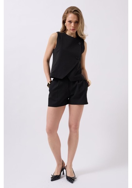 Aesco Yandan Düğmeli Dokuma Yelek modelleri