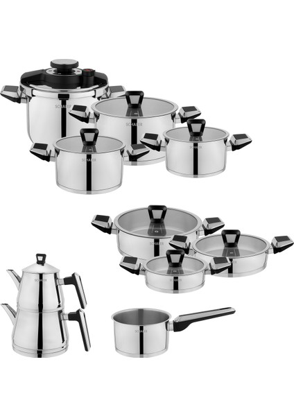 Premium Çelik Çeyiz Seti 18 Parça-Inox modelleri