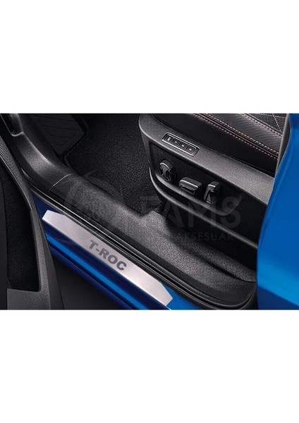 Volkswagen T-Roc Uyumlu 2017 Üzeri Krom Kapı Eşiği 4 Parça Paslanmaz Çelik