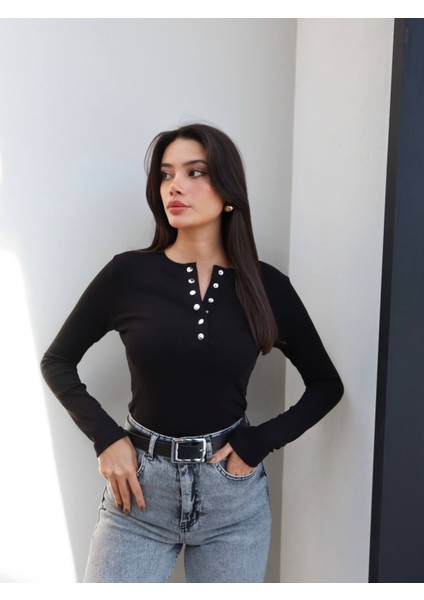 Fitil Desen Çıtçıtlı Bluz fırsatları