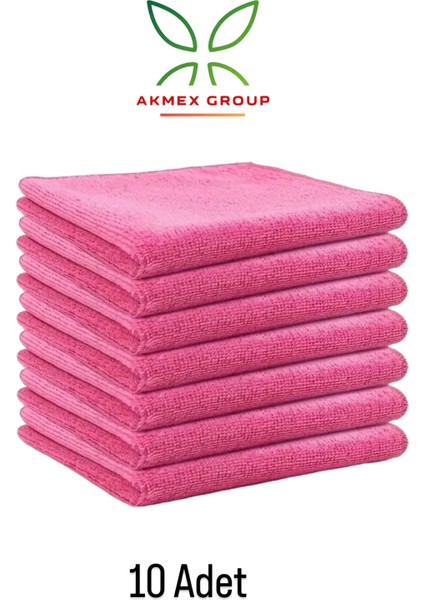 Mikrofiber Temizlik Bezi 20'li 40X40 Mutfak Yer Banyo Temizleme Bezi Havlu Bez Pembe Renk
