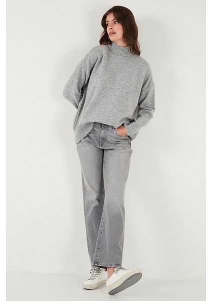 Oversize Fit Balıkçı Yaka Yumuşak Dokulu 2'li Paket Triko Kazak Bayan Kazak 680KZ00469S2 fırsatları