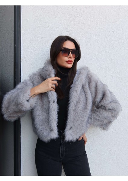 Çıtçıtlı Kapüşon Kürk