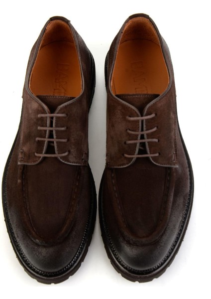 Kahve Hakiki Deri Erkek Casual Ayakkabı E01901404402 fırsatları