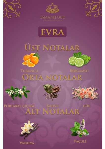 Warriors Evra EDP 65 ML Kadın Parfümü – Amber Vanilya – 4430