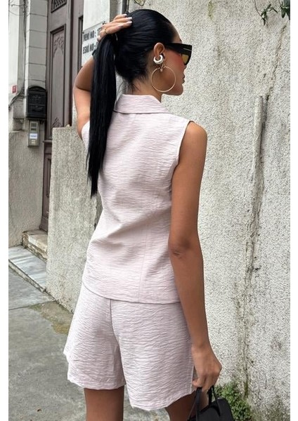 Aesco Yelek Şort Viscon Takım 10156-17