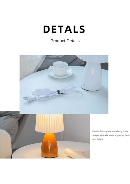 USB Retro Pileli Lamba Masa Masası Sevimli Masa Lambası Yatak Odası için Postasız Yatak Lambası Deco LED Açık Beyaz (Yurt Dışından) fiyatları