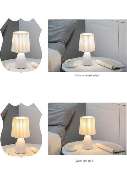 USB Retro Pileli Lamba Masa Masası Sevimli Masa Lambası Yatak Odası için Postasız Yatak Lambası Deco LED Açık Beyaz (Yurt Dışından) fırsatları