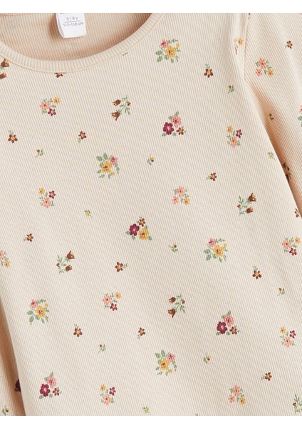 Lcw Kids Bej Bisiklet Yaka Kız Çocuk Tişört 2'li modelleri