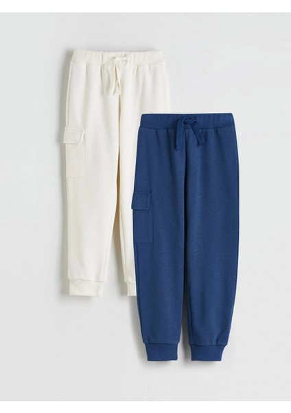 Lcw Kids Bej Beli Lastikli Basic Erkek Çocuk Eşofman Alt 2'li