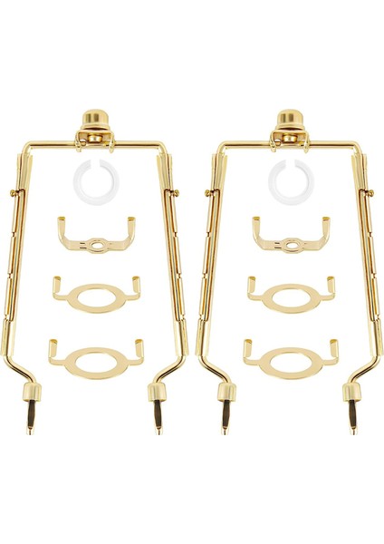 7inch Lamba Gölge Arp Tutucu Ayarlanabilir Lamba Arp Kiti E14, E26, E27 Işık Taban Adaptörü Altın Korna Çerçevesi Laboratür Braketi (Yurt Dışından)