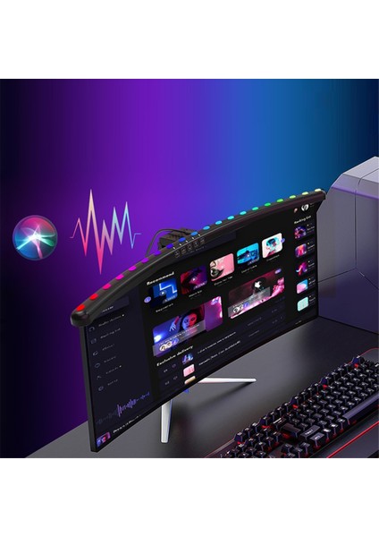 Büyük Ekran Kavisli Ekran Masaüstü Renkli Dolgu Işık LED Masa Lambası Asma Lamba Bilgisayar Monitörü Ekranında (Yurt Dışından) fiyatları