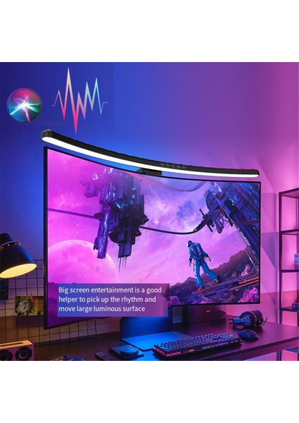 Büyük Ekran Kavisli Ekran Masaüstü Renkli Dolgu Işık LED Masa Lambası Asma Lamba Bilgisayar Monitörü Ekranında (Yurt Dışından) indirimleri