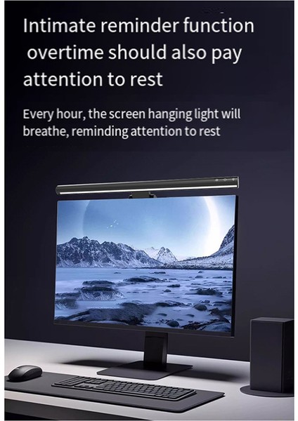 Işık çubuğu dokunma / kablosuz uzaktan çift kontrol göz koruması, bilgisayar için parlama önleyici USB okuma ışığını izleyin (Yurt Dışından) modelleri