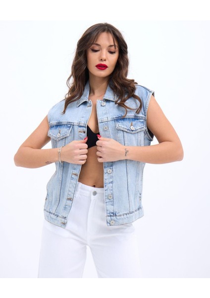 6822 Kot Yelek-Açık Mavi