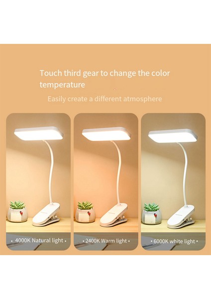 Ayarlanabilir Parlaklık ve Renk Modları ile Göz Öncesi LED Kitap Işığı, USB şarj edilebilir okuma lambası (Yurt Dışından) indirimleri