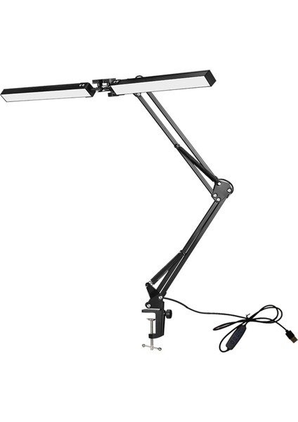 Kelepçe Çift Kafa Mimarı Masa Lambası LED Masa Lambası Göz Koruma Modern Masa Işık 10 Parlak 3 Renk (Yurt Dışından) fiyatları