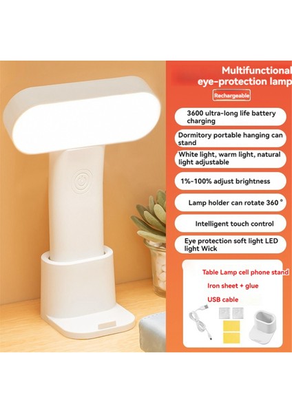 LED Masa Lambası Dimmablesa Taşınabilir Lamba USB Şarj 3 Renk Sıcaklığı Okuma Işığı Asabilir ve Ayakta Lambalar (Yurt Dışından) modelleri