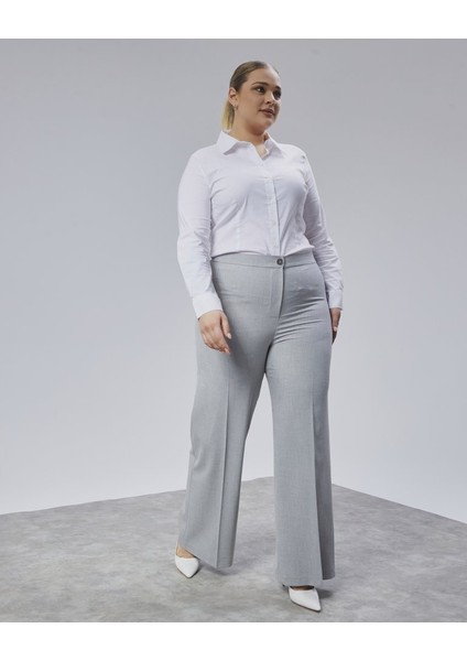 Poly Viscose Full Lycra Beli̇ Lasti̇kli̇ Battal Pantolon