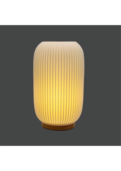 Onlanda Lambası Için Başucu Lambaları Vintage Çizgili Küçük Gece Işık Lambası Çalışma ve Dekorasyon, Düz Çizgi (Yurt Dışından) indirimleri