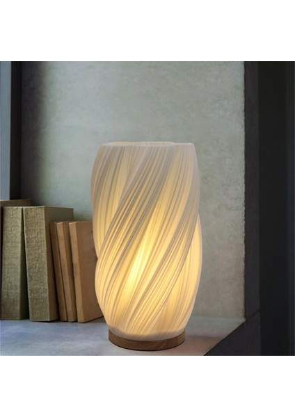 Yatak Başı Lambaları Için Komodin Lambası Vintage Çizgili Küçük Gece Işık Vazo Tasarımı Şarj Edilebilir Işık Esintisi C (Yurt Dışından)