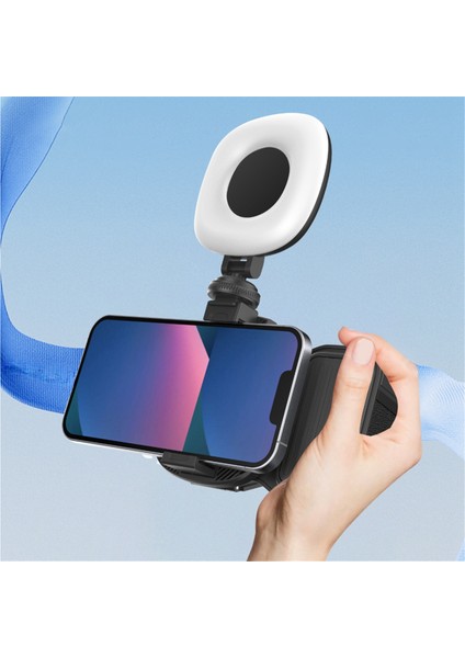 Telefon Bluetooth El Tipi Sefile Çubuk Sap Stabilizatör Vlog Selfie Dolgu Hafif Fotoğrafçılığı Aksesuarları Siyah ile Siyah (Yurt Dışından) indirimleri