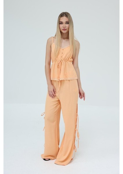 Fiyonklu Bluz Takım - Kavuniçi modelleri