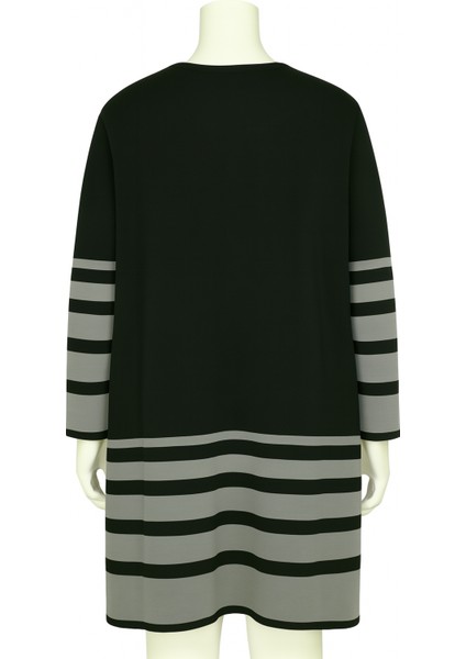 Kadın Düğmeli Çizgi Desenli Çelik Örgü Araboy Ceket modelleri