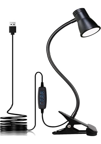 Hoparlör Tarzı Klipsli Kitap Işık LED Göz Koruması Okuma Işık USB Şarj Edilebilir Gece Işığı 3 Renk Sıcaklığı (Yurt Dışından)