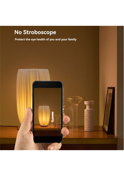 Onlanda Lambası Için Başucu Lambaları Vintage Çizgili Küçük Gece Işık Lambası Çalışma ve Dekorasyon Için, Esinti F (Yurt Dışından)