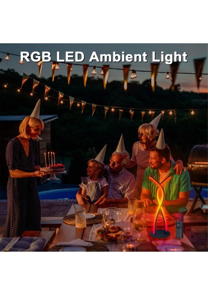 LED Masa Lambası Rgbic+W Renk Değiştirilebilir Uzak Müzik Senkronizasyonu Akıllı Bluetooth Uygulama Kontrol Yatak Odası Gece Işığı (Yurt Dışından) fiyatları