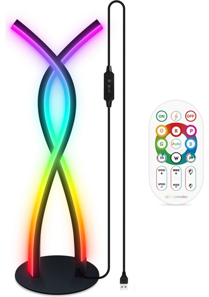 LED Masa Lambası Rgbic+W Renk Değiştirilebilir Uzak Müzik Senkronizasyonu Akıllı Bluetooth Uygulama Kontrol Yatak Odası Gece Işığı (Yurt Dışından) indirimleri