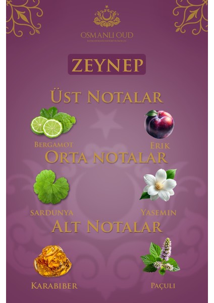Zeynep Edp 65 ml Kadın Parfümü – Çiçeksi Oryantal – 4440