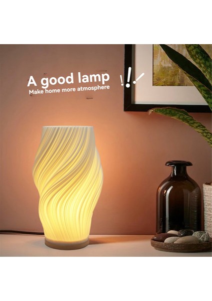 Onlanda Lambası Için Başucu Lambaları Vintage Çizgili Küçük Gece Işık Lambası Çalışma ve Dekorasyon Için, Esinti A (Yurt Dışından) fiyatları