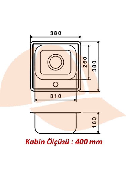 38 x 38 Mutfak Eviyesi 3838GR Keten Dokulu fiyatları