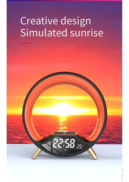 3&#39;ü 1 arada 1 çok fonksiyonlu gece ışığı kablosuz şarj bluetooth hoparlör akıllı çalar saat atmosfer ışığı (b) AB fişi (Yurt Dışından) fiyatları