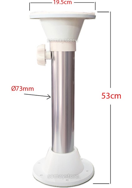 Teleskopik Masa Ayağı Tekne & Karavan 2 Kademe 53-81CM Beyaz Taban fırsatları