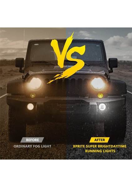 4 Inç Melek Gözler LED Sisli Işık Arabası Ön Sisli 15000LM Yedek Otomatik Lamba Drl Offroad Için Sürüş Sis Lambası (Yurt Dışından)