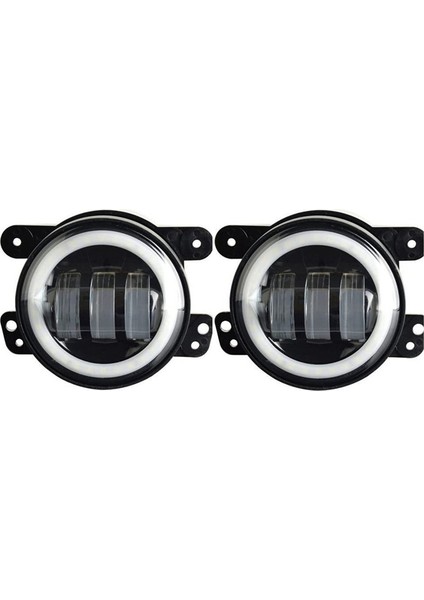 4 Inç Melek Gözler LED Sisli Işık Arabası Ön Sisli 15000LM Yedek Otomatik Lamba Drl Offroad Için Sürüş Sis Lambası (Yurt Dışından) fiyatları