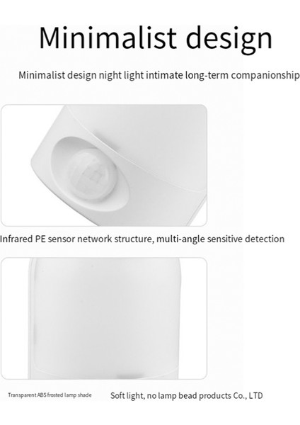 Kare LED Sensör Işık Küçük Masa Lambası Yurt Başucu Gece Işığı Taşınabilir Acil Gece Işığı (Yurt Dışından) modelleri