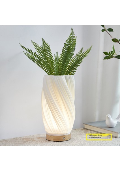 Yatak Başı Lambalar Için Komodin Lambası Vintage Çizgili Küçük Gece Işık Vazo Tasarımı Şarj Edilebilir Işık Esintisi B (Yurt Dışından) indirimleri