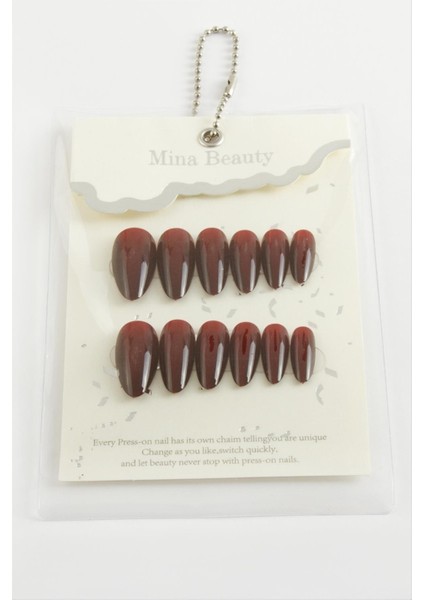 Depomix Mina Beauty Kedi Gözü Takma Tırnak-Bordo fiyatları