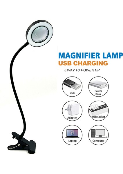 48 LED Masa Lambası Klipsi 5x Büyüteçli Cam Işık 360 ° Ayarlanabilir 3 Mod, Yatak Masası Için LED Masa Işığı Iş Zanaatlar-1pc (Yurt Dışından) indirimleri